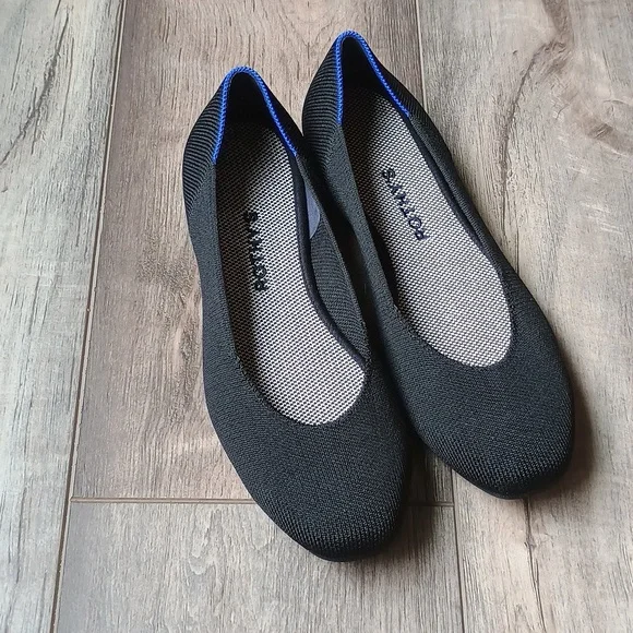 Rothy's “ The Square Toe“ Black Women's Flats NWOT Size 8.5 - Picture 2 of 5